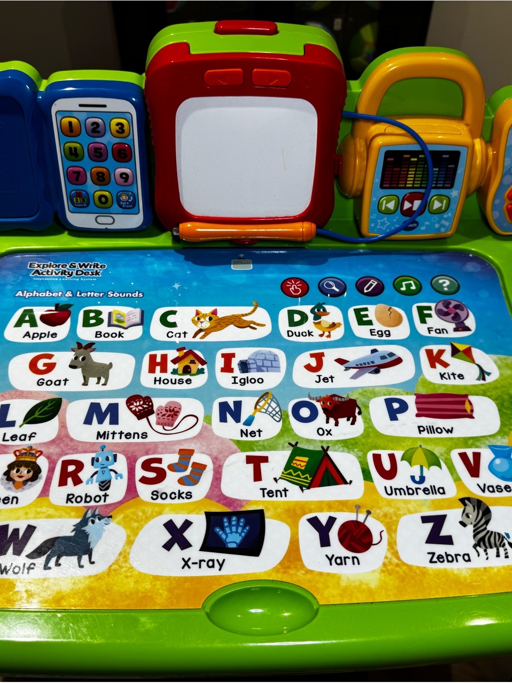 Kids Interactive Learning Activity Table with Stool - Multicolor - Picture 4 of 8